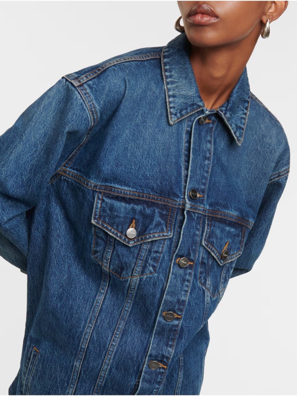 KHAITE Jean Jacket Oversized blue denim, size Medium